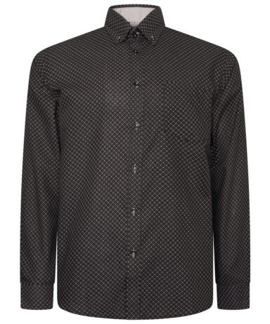 KAM - All Over Diamond Print Shirt