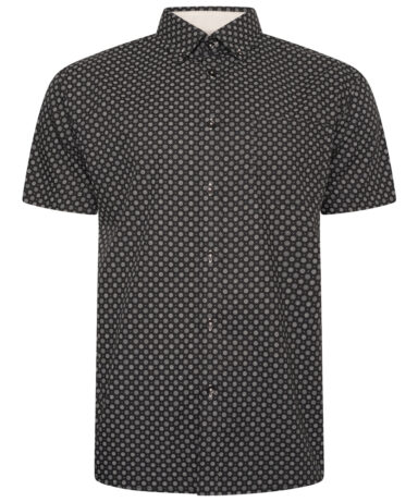KAM -  All Over Geo Print Shirt