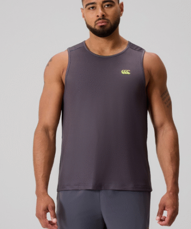 CANTERBURRY - MENS TEMPO+ SINGLET BLACKENED PEARL