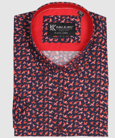 Alternative view of KAM - Bird Printed Shirt