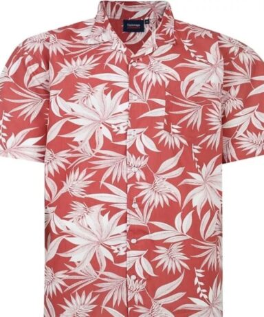 ESPIONAGE - Hawaiian Leaf Printed Shirt