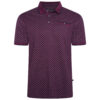 KAM - GEO PRINT POLO PLUM