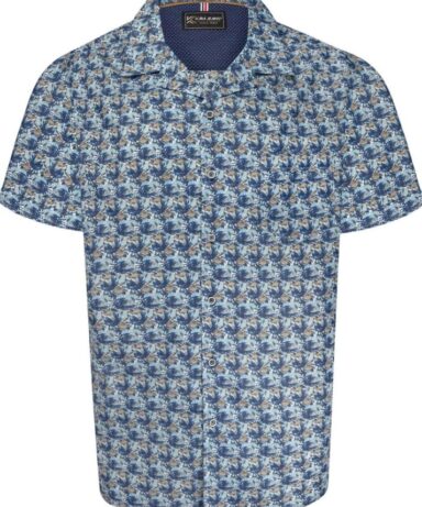 KAM - HAWAIIAN REVERE COLLAR PRINTED SHIRT