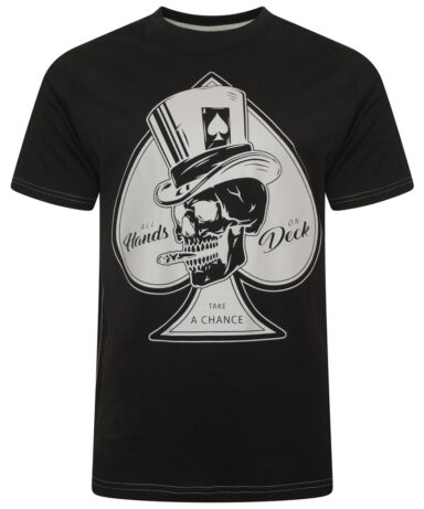 KAM - Hands on Deck Skull Print Tee