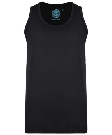 KAM  - Plain Vest Black