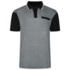 KAM - SMART MINI GEO PRINT POLO BLACK