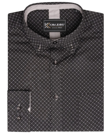 Alternative view of KAM - All Over Diamond Print Shirt