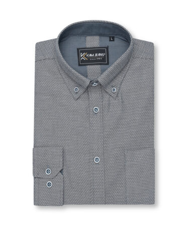 Alternative view of KAM - All Over GEO Print Shirt Charcoal