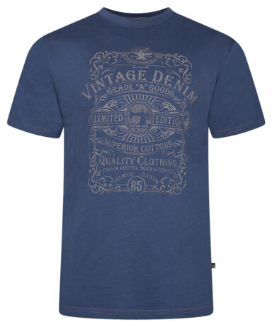 KAM - Vintage Denim Print Tee