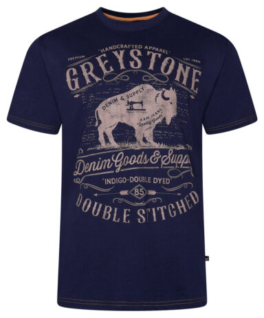 KAM - -Greystone Print Tee