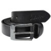 KAM - Leather Jeans Belt Black