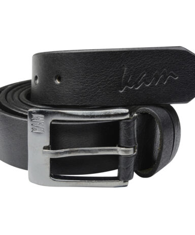 KAM - Leather Jeans Belt Black