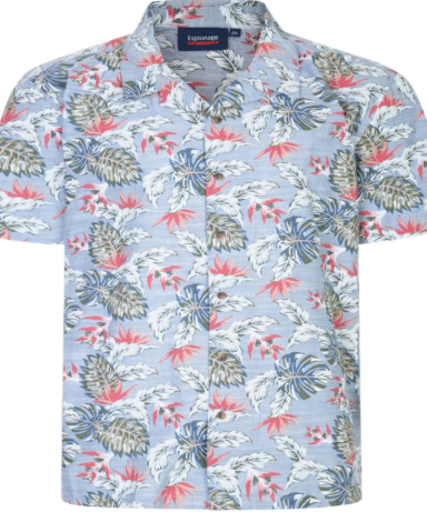 ESPIONAGE - Leaf Print Shirt
