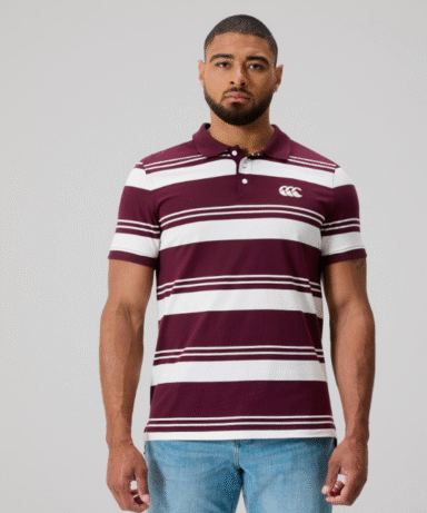 CANTERBURRY - MENS FUNDAMENTALS ENGINEERED STRIPE POLO FIG