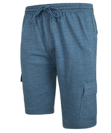 KAM - Jersey Cargo Shorts Denim