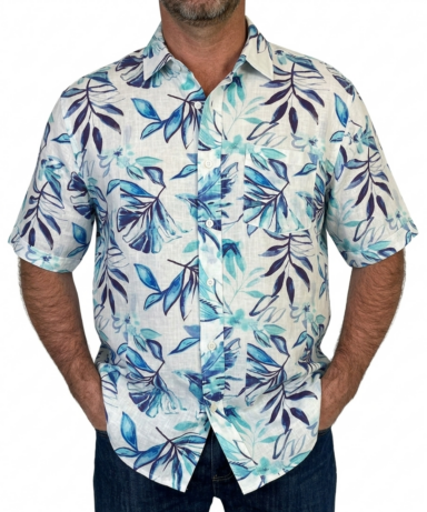 BRIDGEPORT - Short Sleeve Woven Shirt - Natural