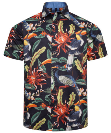 KAM - Bird Print Shirt