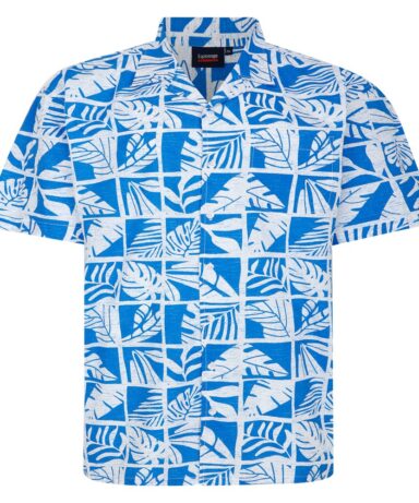 ESPIONAGE - SH442 All Over Leaf Print Shirt