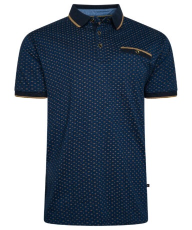 KAM - AOP Mini Geo Print Polo