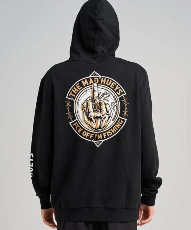 THE MAD HUEYS - FK OFF FISH ON HOODED PULLOVER