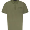 KAM - Jersey Jacquard Stripe Detail Polo Shirt - Sage Green