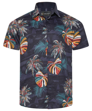 KAM - Acorn Palm Print Shirt